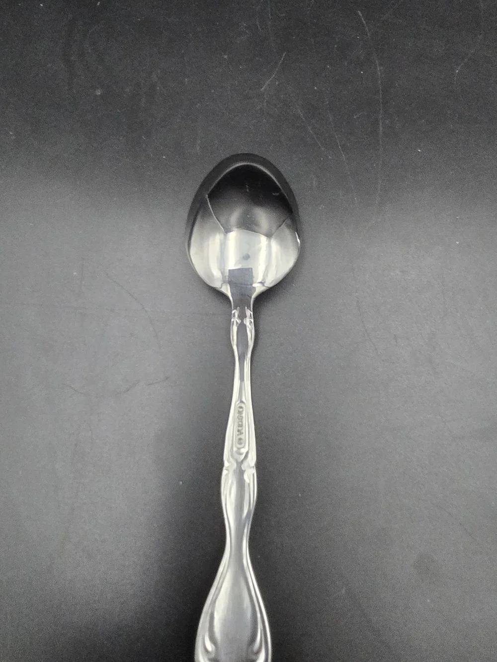 Oneida Silver Tone Ornate Serving Spoon